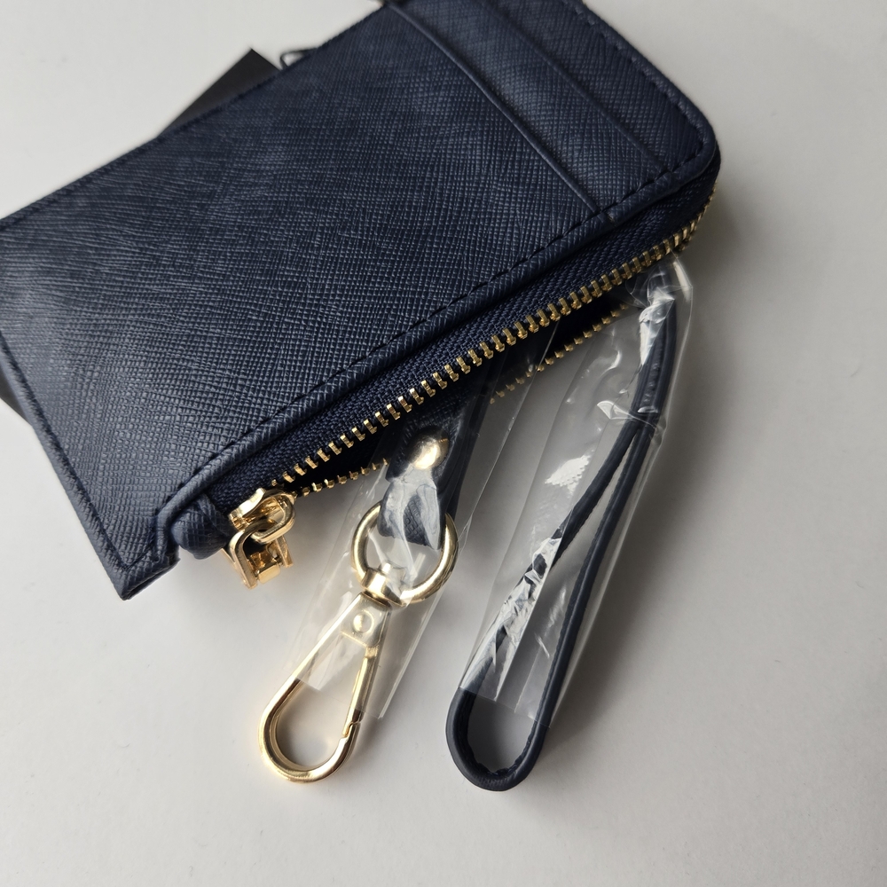 Lionel Navy Blue Slim Card Holder & Zip Wallet - Picture 7 of 10